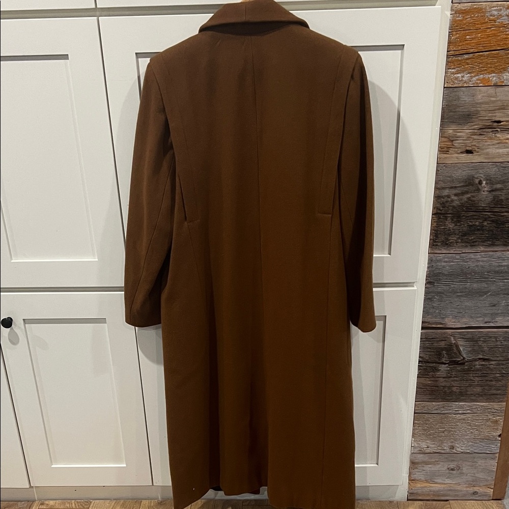 Donny brook Women’s Double-Breasted Brown Wool Coat - Picture 4 of 5